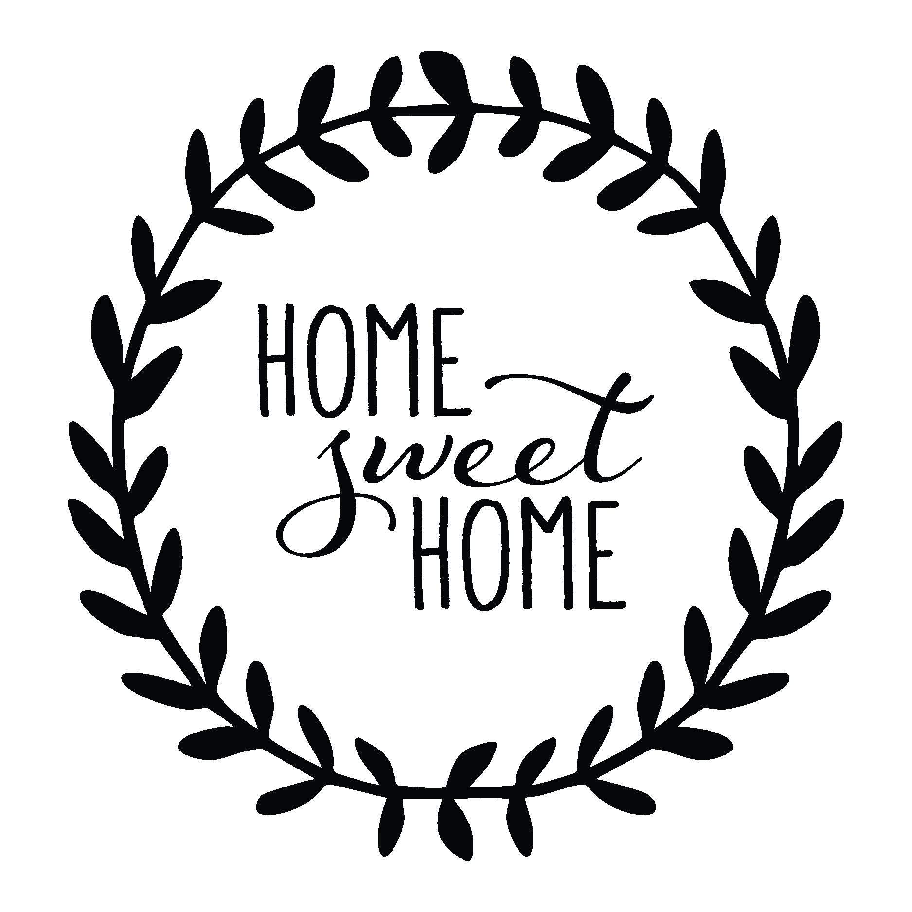 Home Sweet Home Leaves Wall Quotesâ„¢ Decal