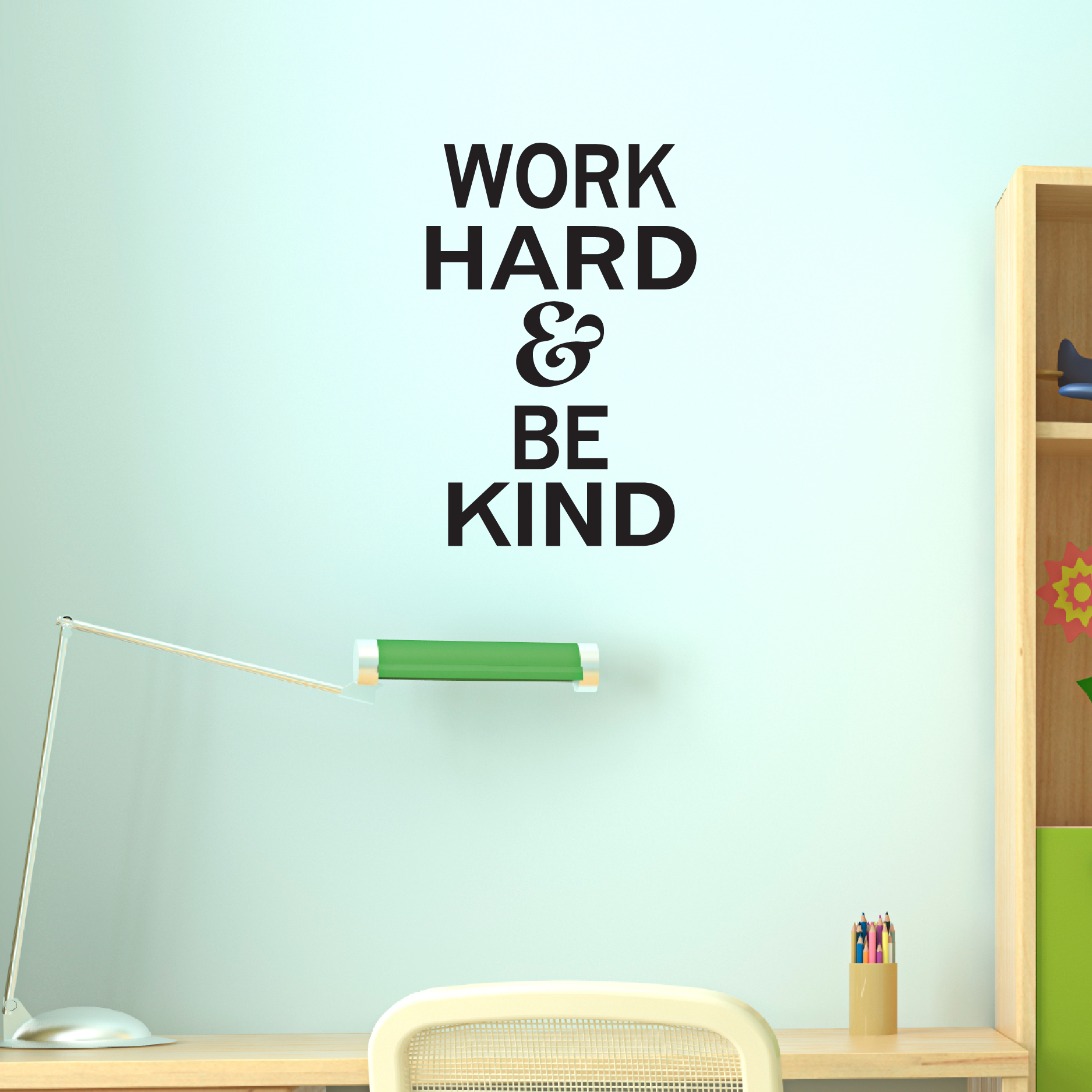 Work Hard & Be Kind Wall Quotes™ Decal | WallQuotes.com