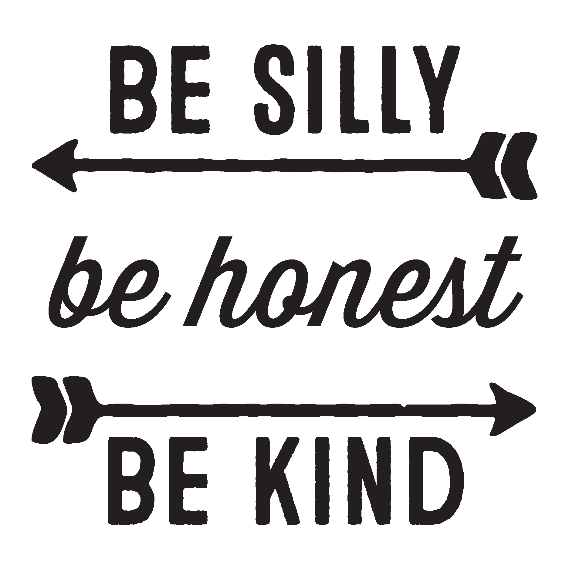 Be Silly Be Honest Be Kind Wall Quotes™ Decal