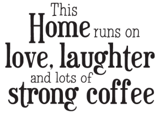 Home Runs on Coffee Whimsical Wall Quotes™ Decal | WallQuotes.com