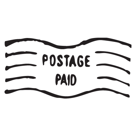postage paid postmark wall quotes wall art decal us post office christmas stamp