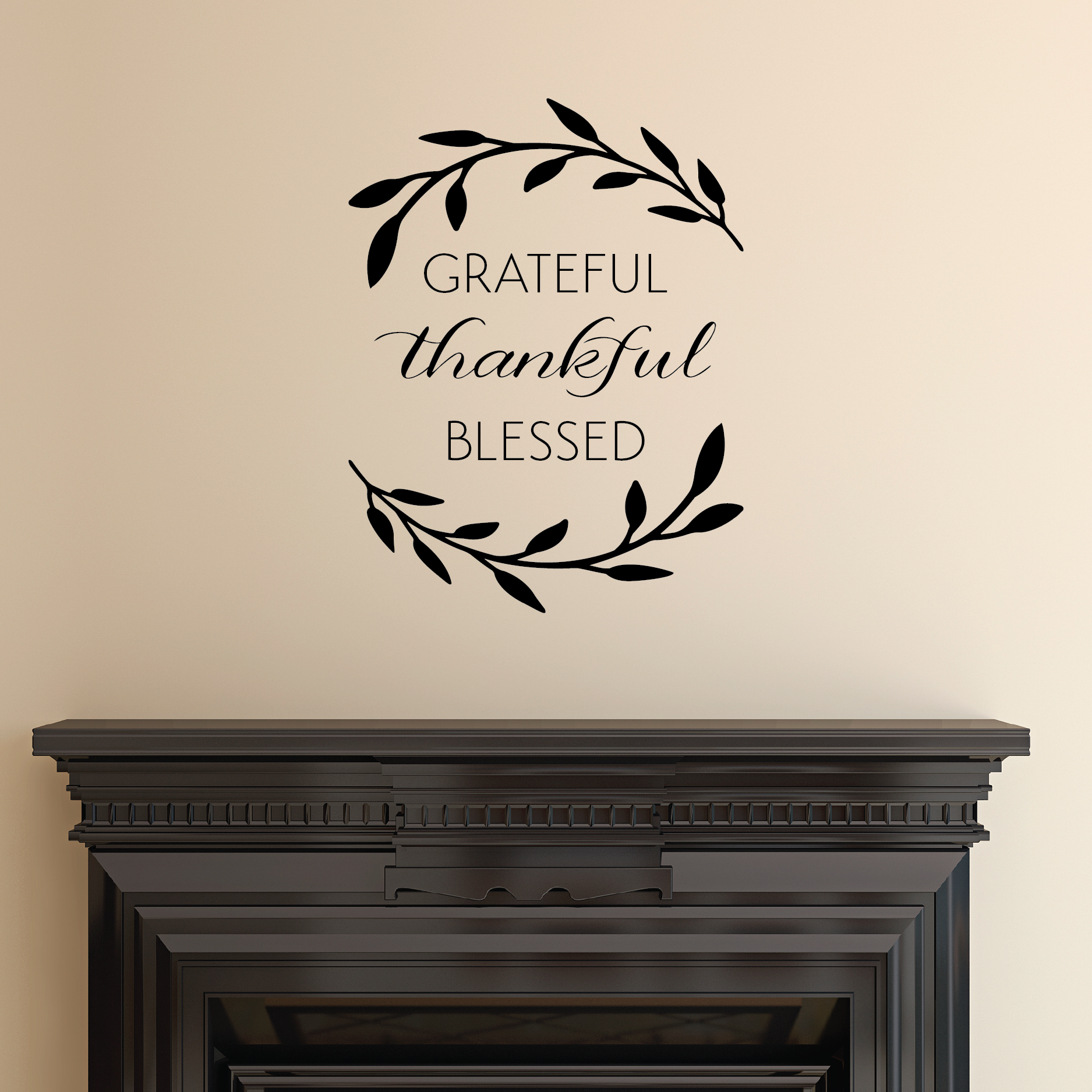 Grateful Thankful Blessed Wall Quotes™ Decal | WallQuotes.com