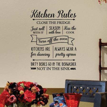 Kitchen Rules Wall Quotes™ Decal | WallQuotes.com