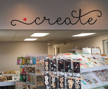 Scrapbook and craft shop