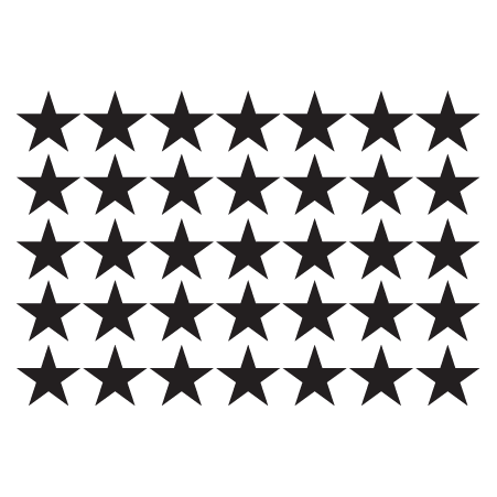 Download Free SVG Cut File - Fifty Stars Stencil Reusable by BrodrunnerSten...