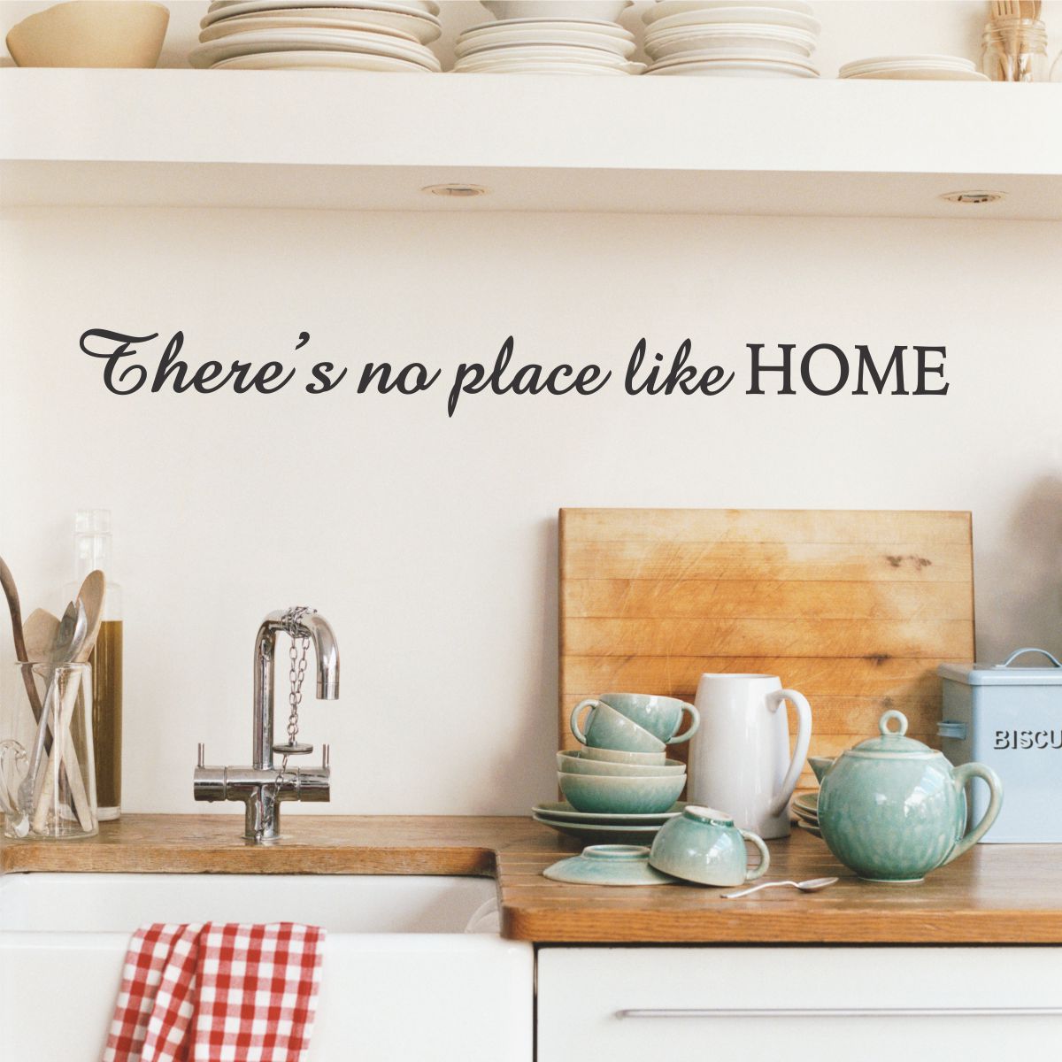 Design with Vinyl Be It Ever So Humble Theres No Place Like Home Quote Picture Art Brown Brown Peel & Stick Vinyl Wall Decal Sticker Size 8x20 Color 