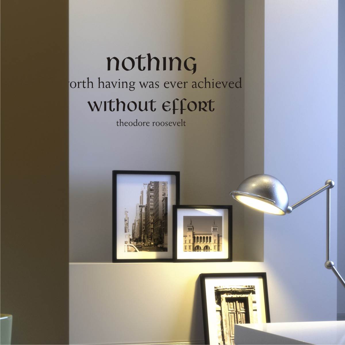 大特価放出！ Nothing Inspirational Worth Having was Quotes Ever Manly Achieved  Without Office Wall Effort Roosevelt Decal President Wall Theodore Quotes  President Vinyl Theodore Decal Roosevelt Motivational Wall Decal Sticker  History Quote Home