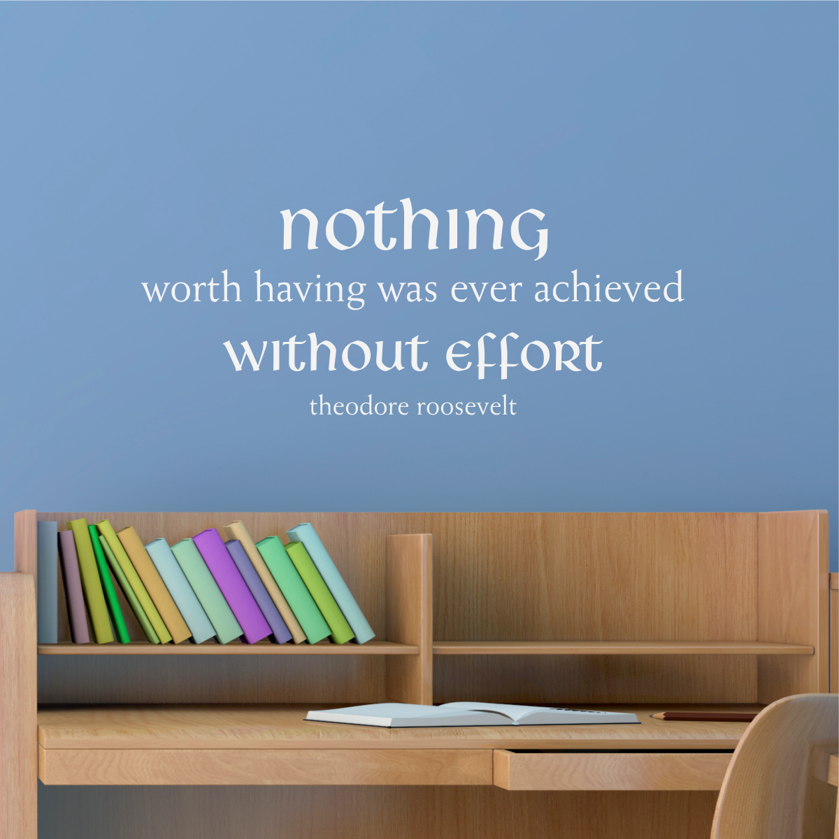 大特価放出！ Nothing Inspirational Worth Having was Quotes Ever Manly Achieved  Without Office Wall Effort Roosevelt Decal President Wall Theodore Quotes  President Vinyl Theodore Decal Roosevelt Motivational Wall Decal Sticker  History Quote Home