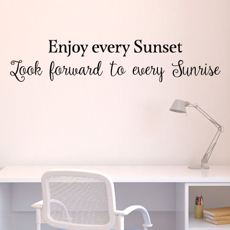 Enjoy Every Sunset Wall Quotes™ Decal | WallQuotes.com