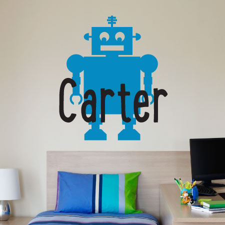 Details about   Robot Personalised Name Sticker/Decal Vinyl Wall/Door/Room 