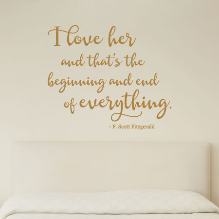 Love Is The Beginning And End Of Everything Wall Quotes Decal Wallquotes Com