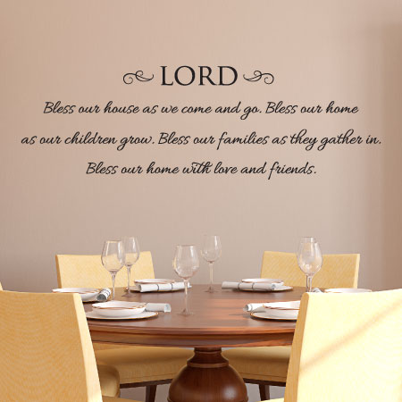 Bless This Home Wall Sticker Home Quotes Inspirational Love MS217VC