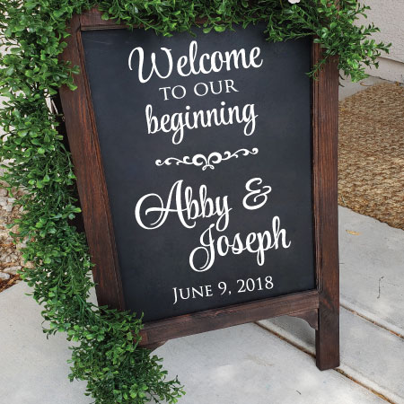 Wedding signs // Custom quote // Gold and Navy // custom wedding quotes