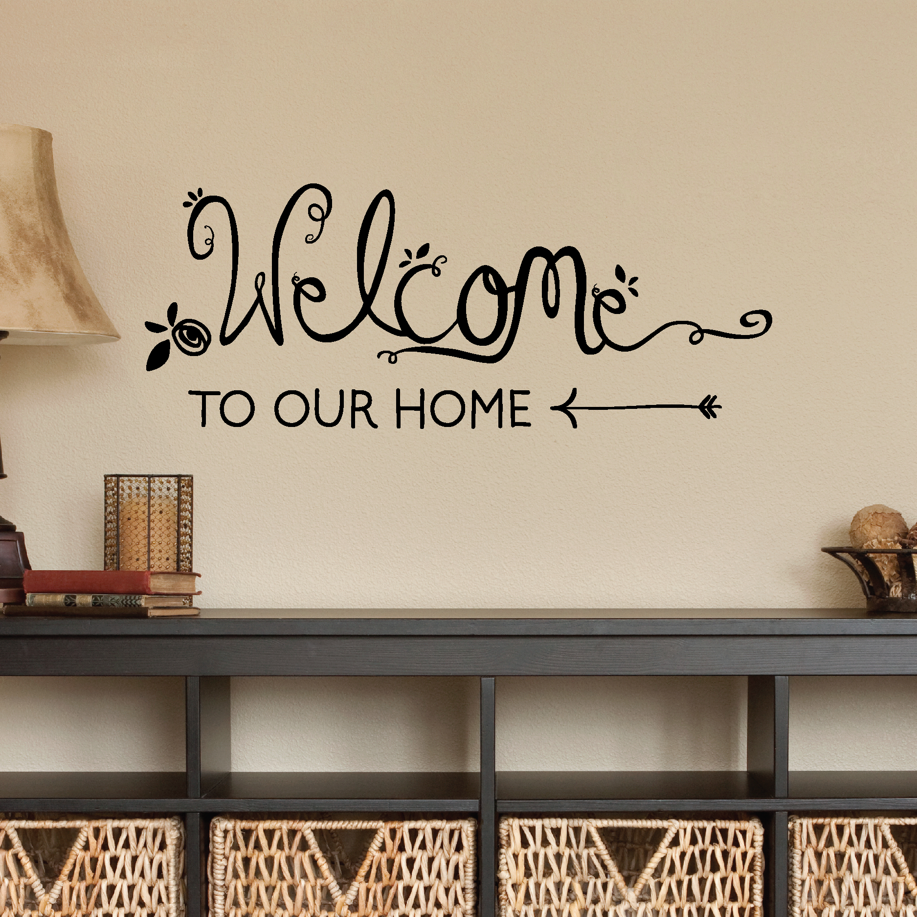 Welcome To Our Home Handwritten Wall Quotes™ Decal | WallQuotes.com