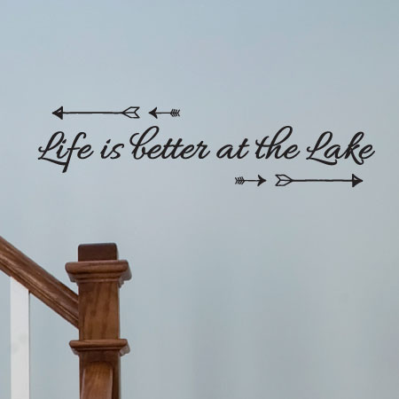 Life Is Better At The Lake Vinyl Wall Decal Sticker 
