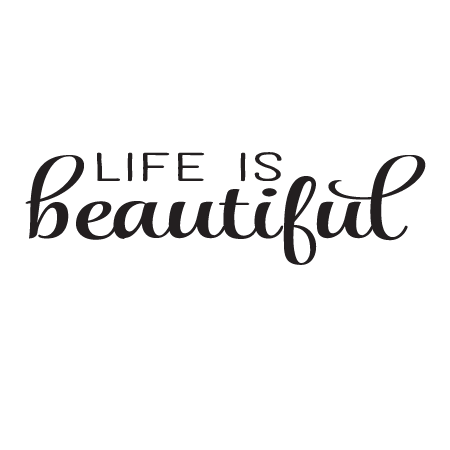Life Is Beautiful Script Wall Quotes™ Decal  WallQuotes.com