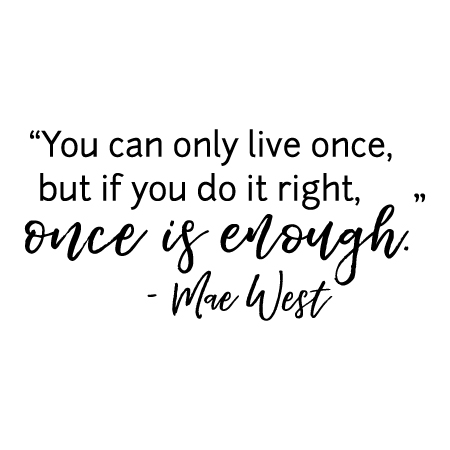 YOLO Mae West LIfe Motivation Quotes Vinyl Wall Art Stickers Home Room  Decals