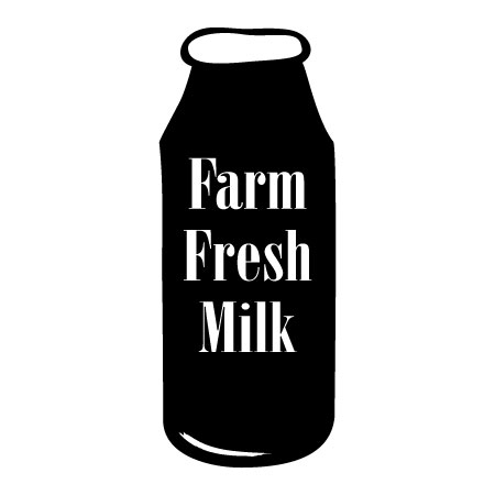 Farm Fresh Milk KITCHEN DECOR Vinyl Wall Decal Farmhouse Lettering Decor Sticker