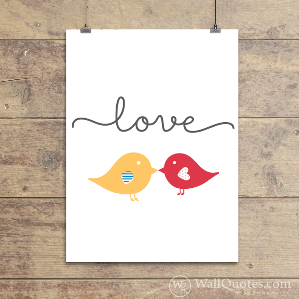 Love Birds Wall Quotes™ Giclée Art Print | WallQuotes.com
