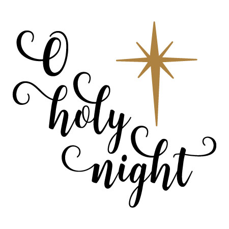 O Holy Night Script Wall Quotes™ Decal | WallQuotes.com