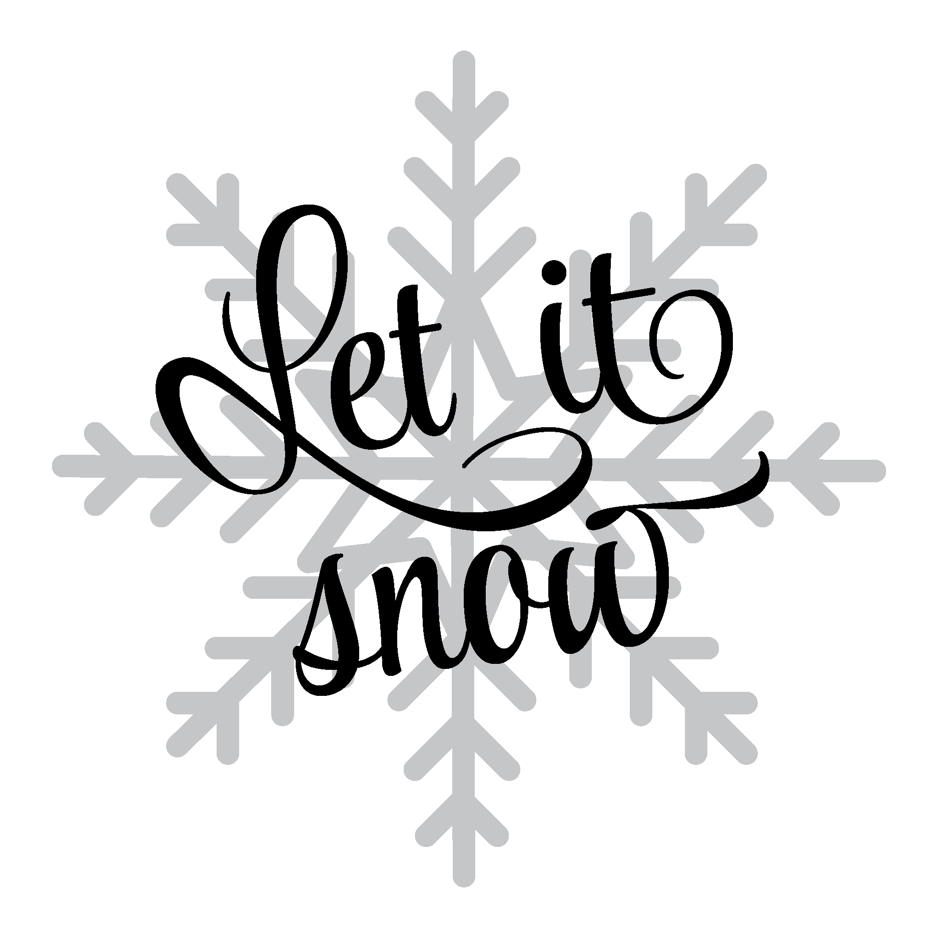 Let it Snow Snowflake Wall Quotes™ Decal | WallQuotes.com