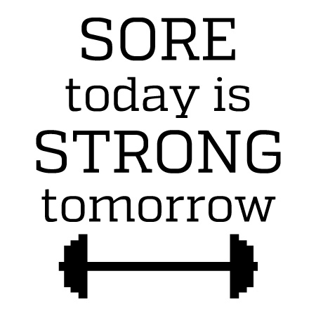 Sore Today Strong Tomorrow, sport, gym, fitness Water Bottle by Quote Store