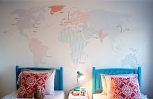 textstyles canvas decal world map in room