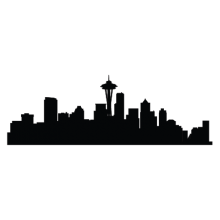 Seattle Skyline wall decal