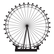 London Eye ferris wheel wall decal