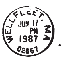 wellfleet ma postmark wall art decal