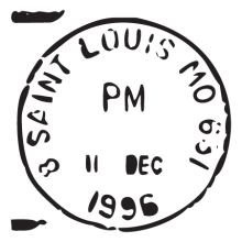 saint louis mo postmark wall art decal