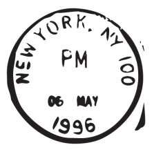 new yok ny may 96 postmark wall art decal