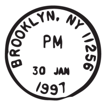 brooklyn ny jan 97 postmark wall art decal