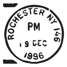 rochester ny postmark wall art decal