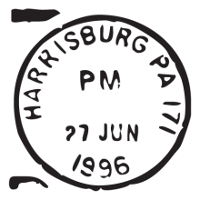 harrisburg pa postmark wall art decal