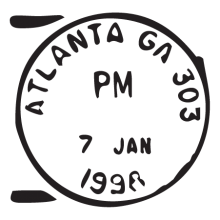 atlanta ga postmark wall art decal