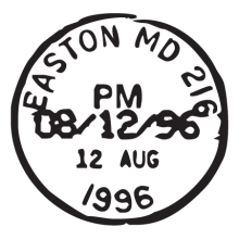 easton md postmark wall art decal