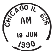 chicago il postmark wall art decal