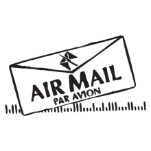 air mail letter postmark wall art decal