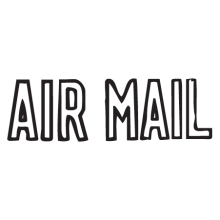 air mail punched letters postmark wall art decal