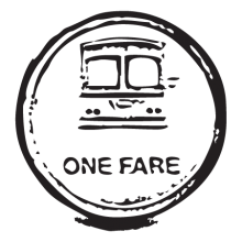 subway fare postmark wall art decal