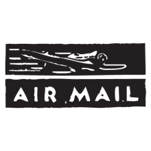 air mail postmark wall art decal