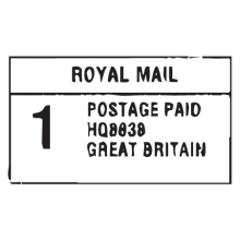 royal mail postage paid postmark wall art decal