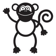 monkey party animal wall art decal