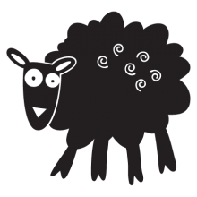 sheep party animal wall art decal