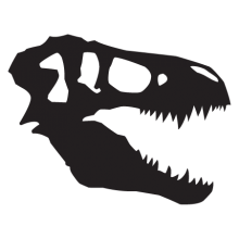 t-rex skull dinosaur fossil wall art decal