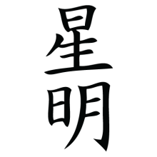 starlight chinese symbol wall art decal