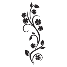 modern floral #7 vinyl wall decal