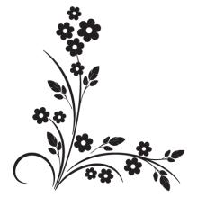 modern floral #15 vinyl wall decal