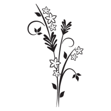 Modern floral #24 vinyl wall decal